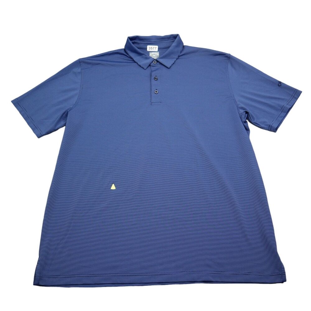 Callaway Golf Shirt Men XL Extra Blue Polo Golfer Lightweight Stretch Outdoor